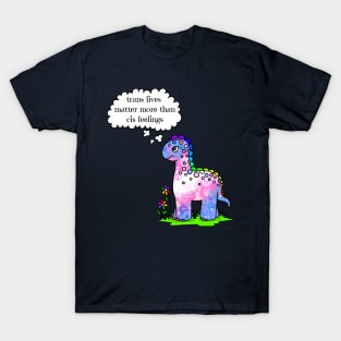 The Dinosaur Knows That Trans Lives Matter T-Shirt
